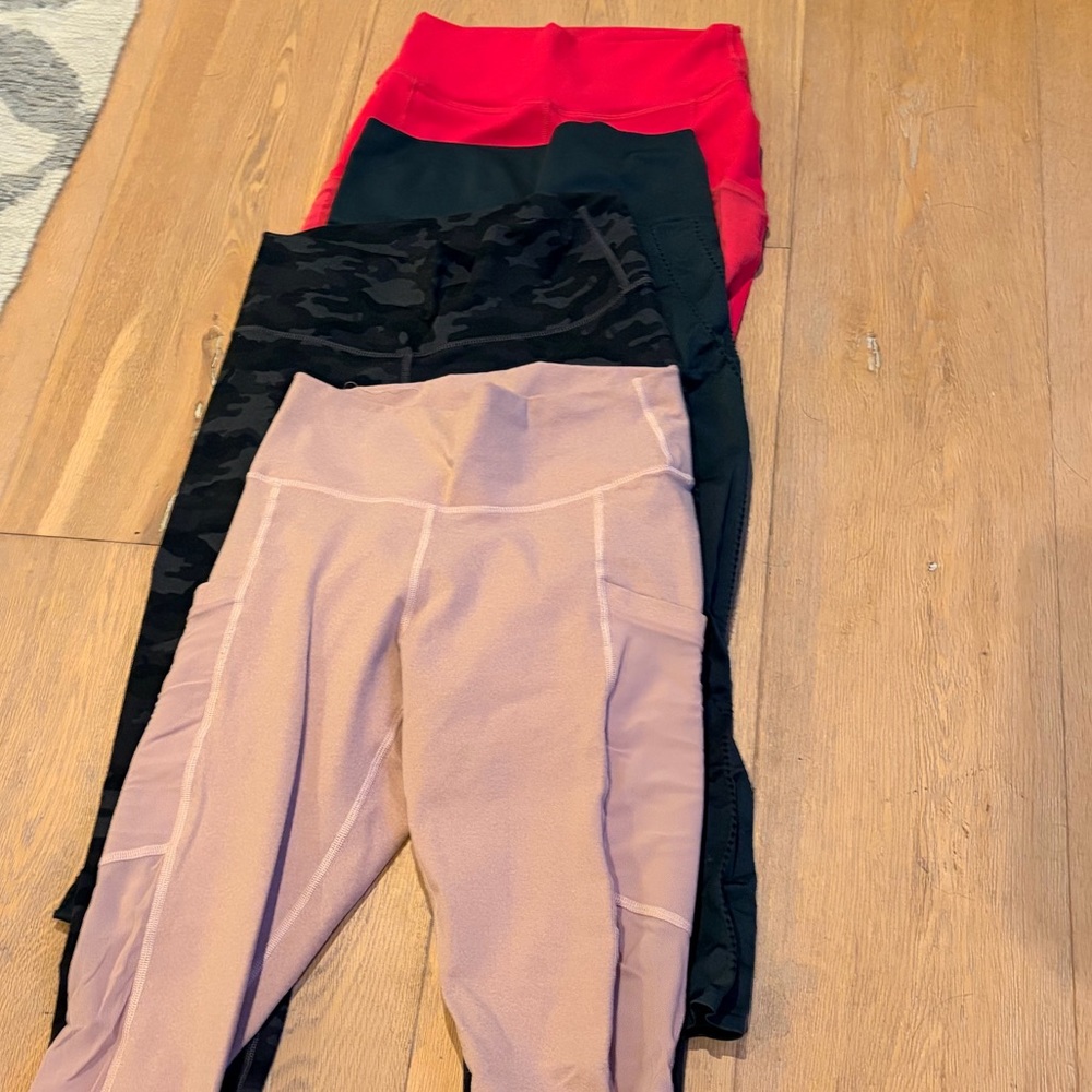 Fabletics Women's High-Waist Leggings in Bright Pink, Forest Green, Camo, pink
